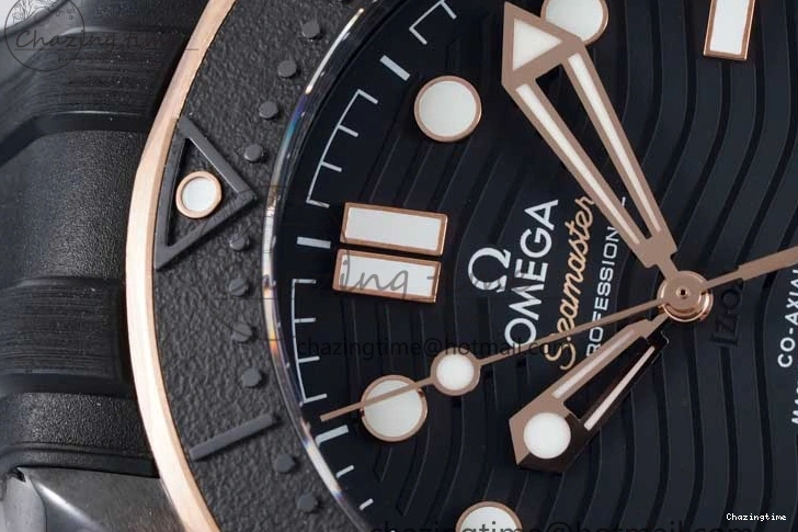 0521 Stretchable Seamaster Diver 300M ORF 1:1 Best Edition Black Ceramic Black Dial on Black Rubber Strap A 7794